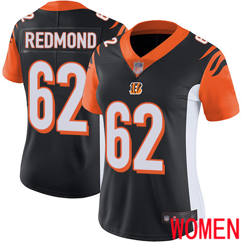 Cincinnati Bengals Limited Black Women Alex Redmond Home Jersey NFL Footballl 62 Vapor Untouchable